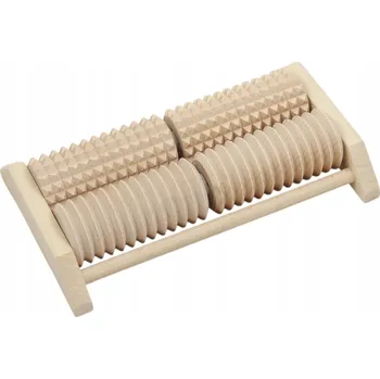 Masážní přístroj MASÁŽNÍ PŘÍSTROJ NA NOHY Kompaktní dřevěný bukový přenosný pohodlný 28x17cm