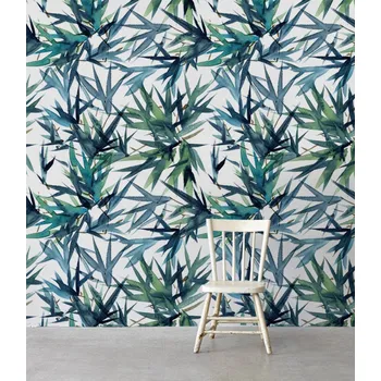 Tapeta Coloray Fototapeta Modré palmové listy Samolepící Fototapeta Vliesová 250 x 250 cm coloraydecor-f-ss-459124711