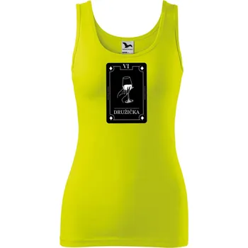 Dámské oblečení Dámské tílko s potiskem Družička tarot Velikost: XS, Barva: Limetková