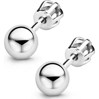 Náušnice NUBIS® Stříbrné šroubovací náušnice kuličky 6mm - NB-3297-06