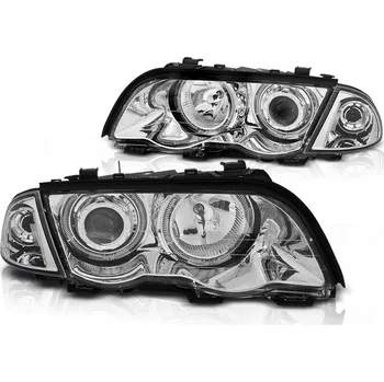 Přední světlomet Tuning Tec Přední světla LED Angel eyes BMW E46 sedan/touring 98-01 chrom