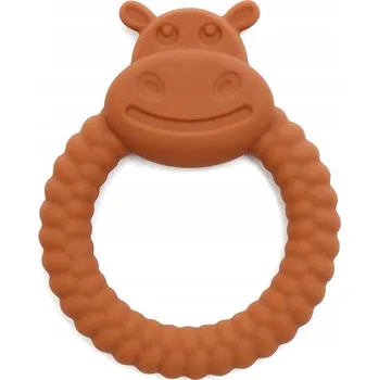 Kousátko na zuby Bosso Baby silikonové hnědé