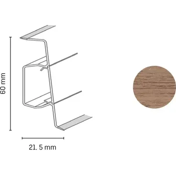 soklová lišta Lišta soklová SLK 60 Q Döllken, 3041 - 2,5m (Elektrikářská podlahová lišta Döllken SLK60 Q lišta 5116549 3041)