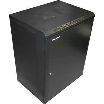 Rozvaděč XtendLan WS-15U-64-FS-BLACK-P Rozvaděč, 19", na stěnu, jednodílný, výška 15U, 600 x 450, plné dveře, úprava proti vykradení, nosnost 60kg, černý WS-15U-64-FS-BLACK-P