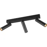 Trio Leuchten 849210332 AMBALA - LED stropní bodové svítidlo v černé barvě s přepínačem barvy světla 2300 + 3000 + 4000K, LED 3 x 5,5W (Černá stropní LED trojbodovka se změnou barvy světla)