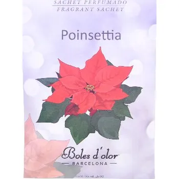 Vánoční dekorace Boles d´olor Vonný sáček VELKÝ, papírový, 12x7cm, Poinsettia|Vánoční hvězda|Boles Dolor
