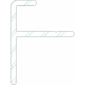 Terasové prkno Počáteční a koncový hliníkový profil, 21/28 mm, Hliník, 21/28 mm, 3000 mm