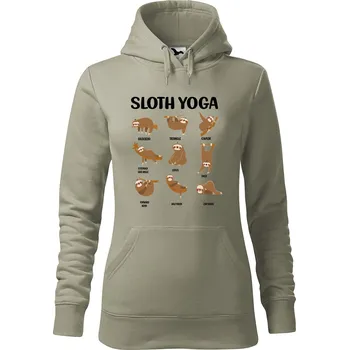 Pánská mikina Dámská mikina Sloth yoga Velikost (žena): L, Vyberte barvu: Světlá khaki