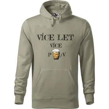 Pánská mikina Pánská mikina s potiskem Víc piv Velikost (muž): 2XL, Vyberte barvu: Světlá khaki