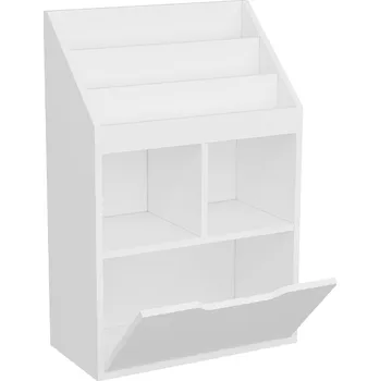 Knihovna RENDI regál se skříňkou, bílá