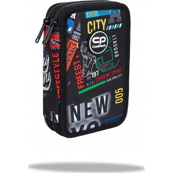 Penál Penál rozkládací dvojitý CoolPack dvoukomorový školní penál černý