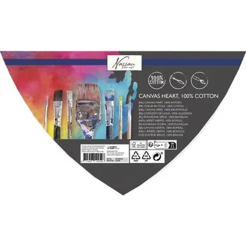 Textilie Malířské plátno ve tvaru srdce 29 cm 380 g/m2