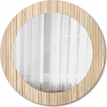 Zrcadlo Zrcadlo závěsné se skleněným rámem Bambusová sláma 60 cm