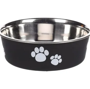 Miska pro psa Flamingo Kena černá | Nerezová miska - 1500 ml