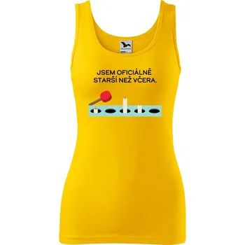 Dámské tílko s potiskem Oficiálně starší Velikost: S, Barva: Žlutá