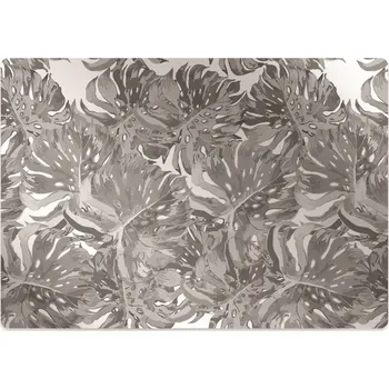 Podložka pod nábytek Podložka pod židli šedé listy