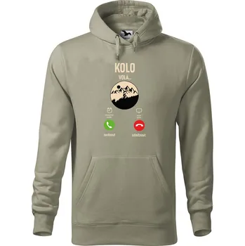 Pánská mikina Pánská mikina s potiskem Kolo volá Velikost (muž): S, Vyberte barvu: Světlá khaki