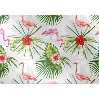 Podložka pod nábytek Podložka pod kancelářskou židli Plameňáci a květiny