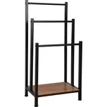 Kovový stojan na ručníky OGIN, černý, rozměry 42x28x80 cm