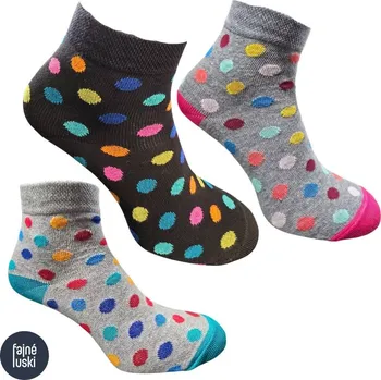 Dámské ponožky Dámské nízké ponožky Lentilky sada 3páry 35-38