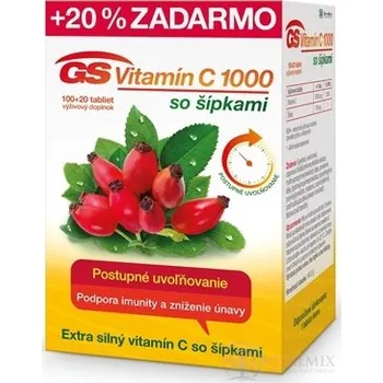Přírodní produkt GS Vitamin C 1000 se šipkami 2016 tbl 100 + 20tbl (20%)