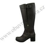 Kozačky Hilby na široké lýtko B69-L-23 BRAZ (Kozačky Hilby )