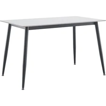 Jídelní set Jídelní stůl, bílý mramor/černá, 121x71 cm, FLORENC TYP 1