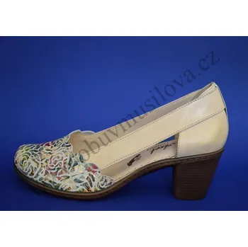 Dámská obuv Obuv dámská AXEL 1858 béžová (Dámská kožená obuv na podpatku)