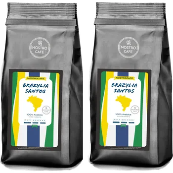 Káva káva Arabica NostroCafe Brazil Santos 1000 g