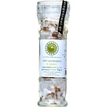 Koření Simply Greek | Sůl Messolonghi s citrusovou kůrou ručně sbíraná sůl s chutí citrusů - 70 g