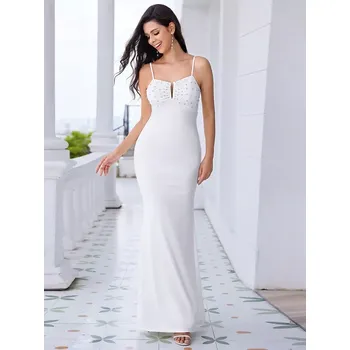 Dámské šaty Ever Pretty Dámské šaty na ramínka bílá L (L)