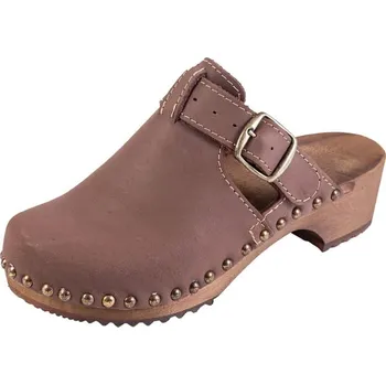 Dámská zdravotní obuv Buxa Pohodlné dřeváky PE15 - Tmavě hnědý nubuk Velikost: 39