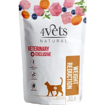 Krmivo pro kočku Veterinární krmivo 4Vets Natural Weight Reduction pro kočky 85 g