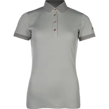 Dámské tričko HKM Triko polo Rosegold Glamour HKM, dámské, grey/rosegold XXL