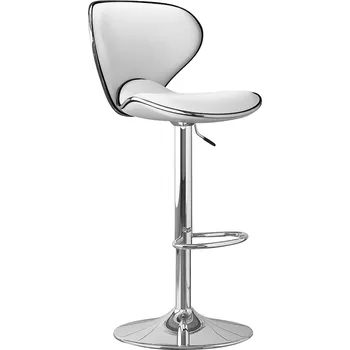 Barová židle, bílá/chrom, HEDLI