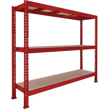 regál Nekonečný průmyslový regál Trestles RNC 2200x2200x800, nosnost 2400 kg,&nbsp;3&nbsp;police Barva: červená