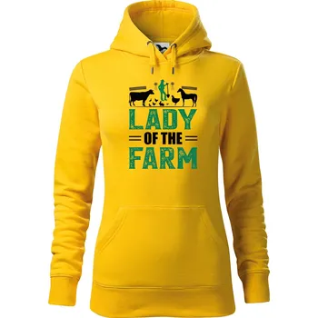 Pánská mikina Dámská mikina Lady of the farm Velikost (žena): M, Vyberte barvu: Žlutá