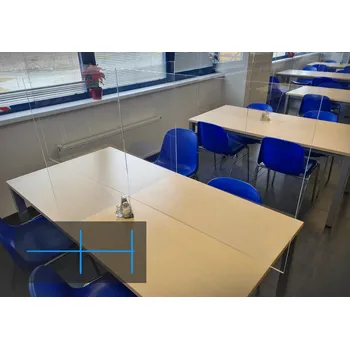 ochranný štít Ochranná gastro přepážka pro stůl 160 x 80 cm