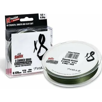 SUFIX Pletená šňůra X8 Braid 0,148 mm 7,5 kg 150 m green (SUFIX Pletená šňůra X8 Braid 0,148 mm 7,5 kg 150 m zelená)