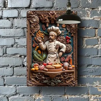 Plechová cedule BAF RETRO plechová cedule 2D - KUCHAŘ 30 X 20 cm