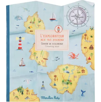 interaktivní kniha MOULIN ROTY Moulin Roty Knížka se samolepkami Objevovatel