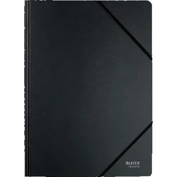 LEITZ Ekologické kartonové desky na dokumenty s gumičkou RECYCLE, kartonové, A4, černá