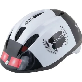 Cyklistická přilba FORCE přilba FORCE FUN POLICE dětská, černo-bílá M