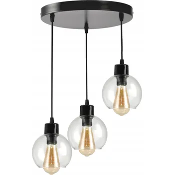BERGE LED stropní svítidlo 3xE27, průhledná skleněná koule