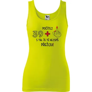 Dámské tílko s potiskem 39+1 Velikost: S, Barva: Limetková