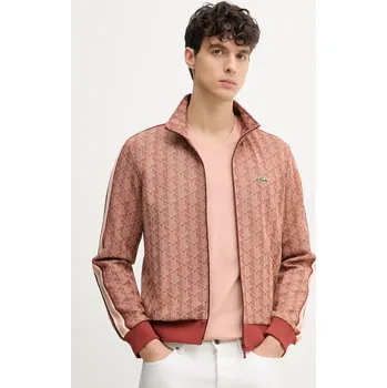 Pánská mikina Mikina Lacoste pánská, hnědá barva, vzorovaná SH1368 92X, vel. L