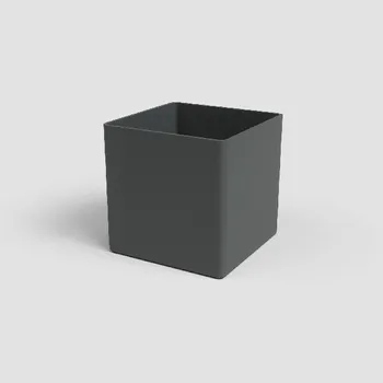 Květináč Květináč OSLO, čtvercový, 14cm, plast, tm.šedá|ANTHRACITE|Artevasi