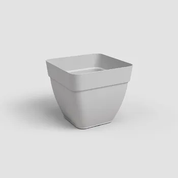 Květináč Květináč CAPRI, čtvercový, 37cm, plast, sv.šedá|LIGHT GREY|Artevasi