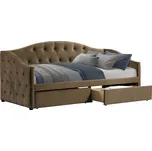 Postel s úložným prostorem 90x200 cm, hnědá Velvet, ZASKA
