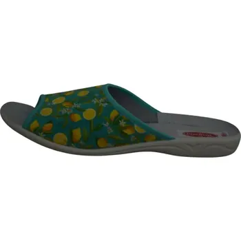 Dámské pantofle Obuv dámská domácí ROGALLO 28797 zelená s citróny (Dámská domácí obuv)